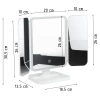 Folding makeup mirror with LED lighting and 2X 3X magnification | white | XR-3300-WHITE