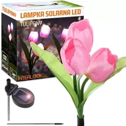 FLD-40-ROZE | Zonnebloem | Tulp LED tuinlamp op zonne-energie | 65cm, 600mAh