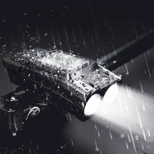 3-in-1 multifunctionele fietslamp – 800 lm | Fietslamp met claxon en teller | BK-H1920