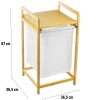 NZ-1BS-Bamboo | Laundry basket with cabinet | Bamboo