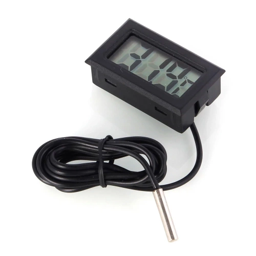 KTM-050-ZWART | Digitale thermometer | Mini-meetapparaat met waterdichte sensor