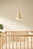 Pendant light | E27 socket, wooden details, minimalist Scandinavian style | pink | YG-XD002B-P