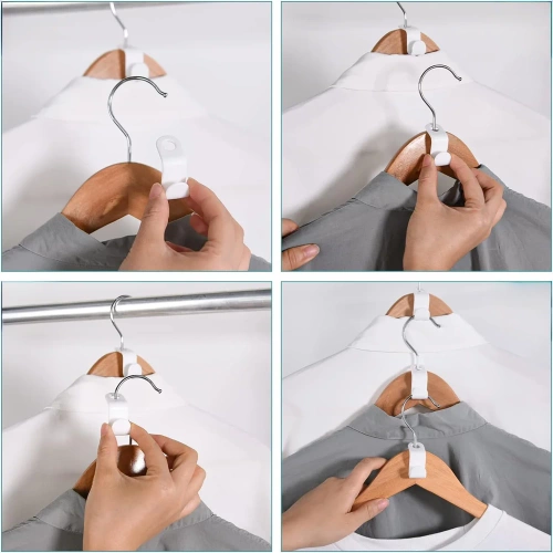 YJ-S10-BIANCO | Gancio appendiabiti | Organizzatore del guardaroba | Gancio appendiabiti