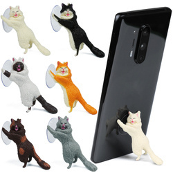 PSI-TS001 | Um suporte de telefone em forma de gato com ventosa