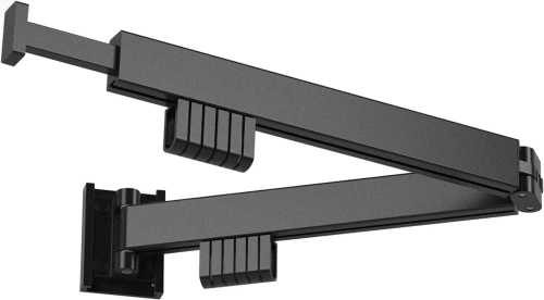 Ausziehbarer Kleiderständer | klappbarer Wäscheständer, Wandstange mit Haken | schwarz | LYJ-D60-BLACK