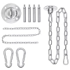 ACS-08-Silver | Set pentru atasarea scaunelor suspendate, leaganelor, hamacelor | Mâner, lanț de 1,5 m, 2 cârlige, 4 cârlige