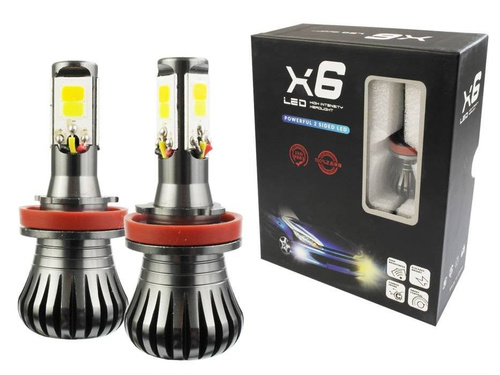 Un set de becuri LED COB H9 H11 DUAL COLOR JDM