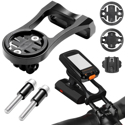 Stem mount for bike computer and GoPro | Aluminum mount compatible with Garmin, Bryton | MBZJ-042