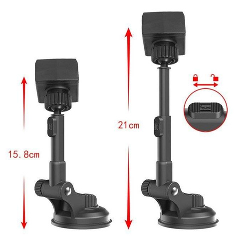 PSI-C054 | Porta cellulare per auto con morsetto e braccio telescopico | sul parabrezza