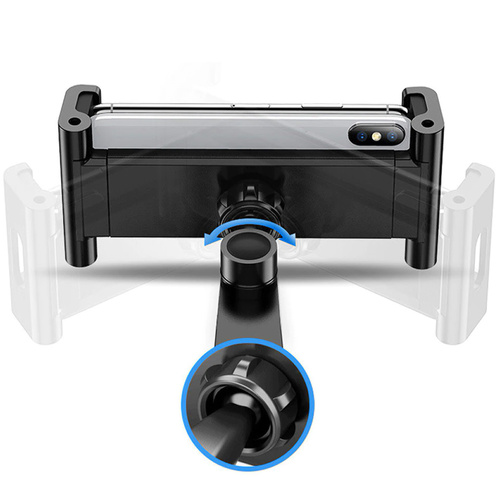PB-45B | Aluminium autohouder voor een telefoon of tablet, gemonteerd aan de hoofdsteun