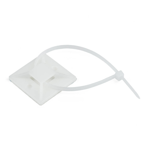 KZ-D06-40MM | Juego de 10 organizadores de cables y alambres | Cables y base con cinta de espuma 3M | Blanco