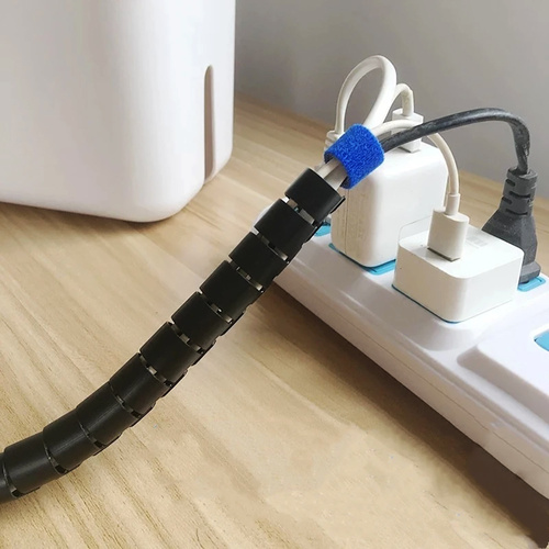 CRG-002-2.6M | Funda, organizador para cables y alambres | Negro