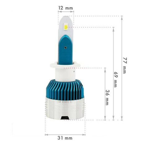 Set H1 Mi2 FLIP CSP 56W LED-lampen