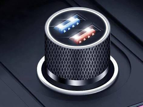 WC7W-Juoda | Automobilinis įkroviklis | suderinamas su Dash Charge ir VOOC 4.0 ir 3.0 standartais