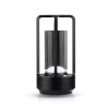 HJA27 | Lámpara de mesa LED para camping con batería integrada de 2000mAh y panel táctil | 3 colores de iluminación, regulables | Negro