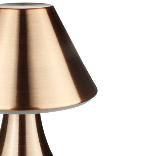 Copper LED table lamp with built-in battery | Touch-sensitive night lamp with adjustable power and color | Modern lamp for restaurants, hotels, and living rooms | YG-D030-COPPER