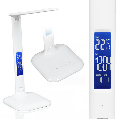 FX-015B | Bureaulamp, school met LCD-display | 3 kleuren licht | thermometer, wekker