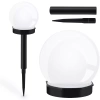 YNG-105-WC | Lampada solare da giardino sfera bianca 10cm