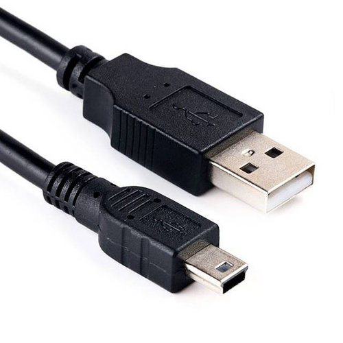 UM-5P-1M-Zwart | USB-kabel voor het voeden van apparaten en gegevensoverdracht