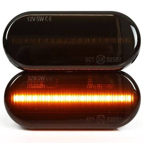 LED-Seitenblinker | nicht dynamisch | getöntes Glas | passend für VW Bora, Golf 3 4, Passat, Lupo, Polo, Sharan, Vento, T5 | PL1812CB2