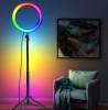 Кільцева лампа RGB 30 см зі штативом 210 см і пультом дистанційного керування | лампа для макіяжу та відеозйомки | SENY-RGB-30CM
