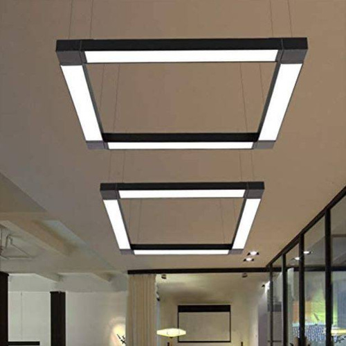 Lámpara colgante lineal 120 cm | Oficina, módulo LED negro 20W | Ancho de la lámpara 7 cm