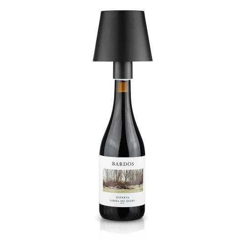 HJA45-BLACK | LED table lamp with built-in battery | A table lamp mounted on a bottle 