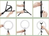 Anillo de luz LED de 26 cm con trípode de 210 cm | Kit de maquillaje, streaming y grabación con soporte para teléfono |