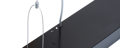 Linear hanging lamp 120 cm | 40W black office LED module | Lamp width 18 cm