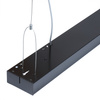 Lampada a sospensione lineare 120 cm | Ufficio, modulo LED nero 30W | Larghezza lampada 10 cm 