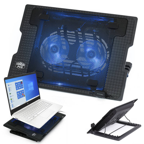 F2-NERO | Base di raffreddamento: supporto per laptop da 9-17&quot;.