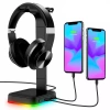 HS-D9-ČIERNA | Stojan na slúchadlá | RGB podsvietenie