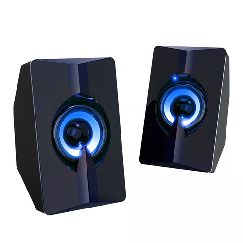 S5 | Difuzoare pentru computer 2.0 cu iluminare de fundal LED | 6W RMS 20Hz-20kHz 4ohm