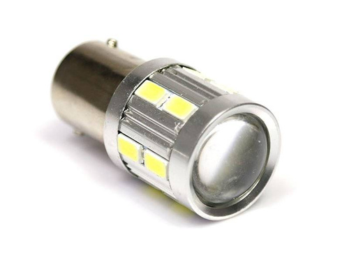 Auto LED žárovka BA15S 16 SMD 5630 čočka