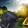 HWL-001-EU | Lâmpada solar LED para acampamento, lanterna turística com função powerbank | Preto