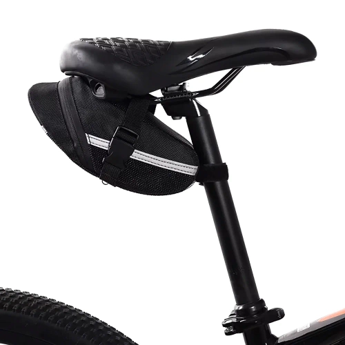 Fahrradsatteltasche | wasserdicht, aus robustem 600D-Material, leicht, aerodynamisch, mit Reflektoren | 600DCWBW-208