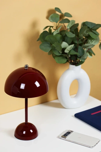 HJA27-1-RED | Lampă de masă elegantă | Lampă de noapte fără fir cu trei culori de iluminare