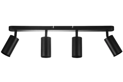 MS-GU10-4 | Four-point ceiling lamp, 4x GU10 black moving spotlight