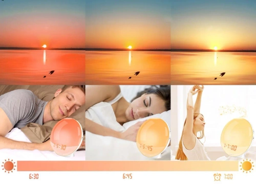 WRSL22 | Alarm clock with LED light | Night light with sunrise simulation