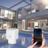 SM-P16 | Tomada Wi-Fi inteligente | Funciona com Google Assistant e Amazon Alexa | Operação via Smart Life ou Tuya Smart | Tipo Schuko | Wattímetro, temporizador