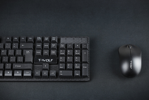 TF100 | Set tastatură și mouse de birou fără fir de 2,4 GHz