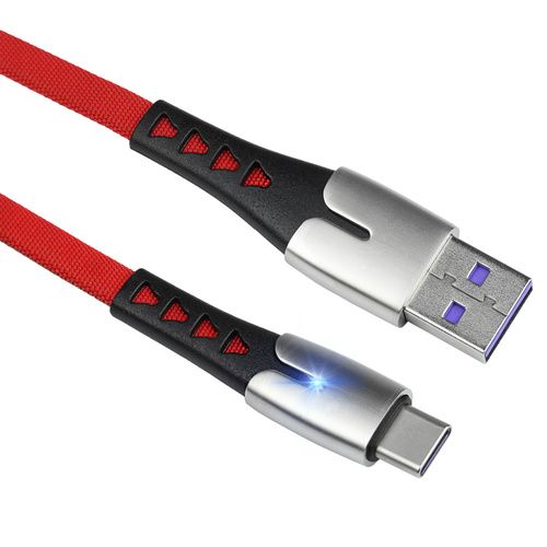 UC-008 | C tipo 1M | 5A USB laidas su LED telefonui