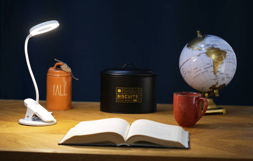 P5-2 | Lámpara de escritorio escolar LED RING con clip de mesa | Interruptor tactil