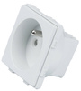 SC80-4 | Quadruple frame for 230V socket | Tempered glass | White