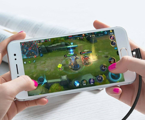 AM51 | 3v1 2M | Uhlový magnetický kábel | 3 tipy – Micro, Type-C a Lightning | Rýchle nabíjanie 3.0