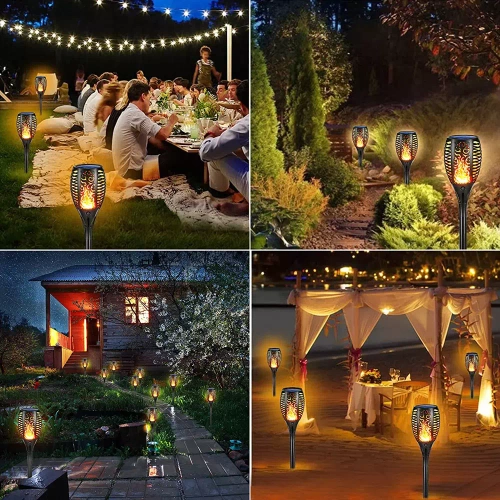 LED-Gartenfackel solar | 58 cm | 33 SMD 2835 LEDs | HYD-33LED