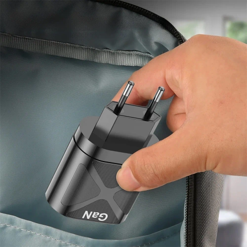 BK-389-GAN | Snelle wandlader van 65 W met USB- en PD 3.0-poorten (USB-C).