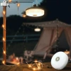 Lampe de camping LED multifonction avec guirlande de 10 m, batterie externe et aimant | Lampe étanche avec batterie intégrée de 2000 mAh, 5 modes d&#39;éclairage | KQ-5004