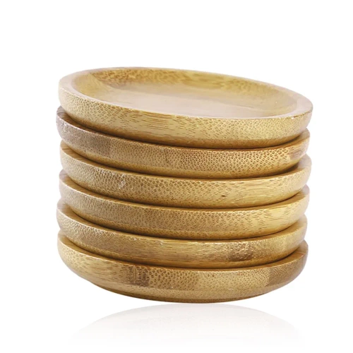 BCP-6in1-Bamboo | Set of bamboo cup coasters | A complement to the Gong Fu Cha technique