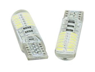 Bombilla LED para coche W5W T10 24 SMD 4014 CAN BUS Silicona